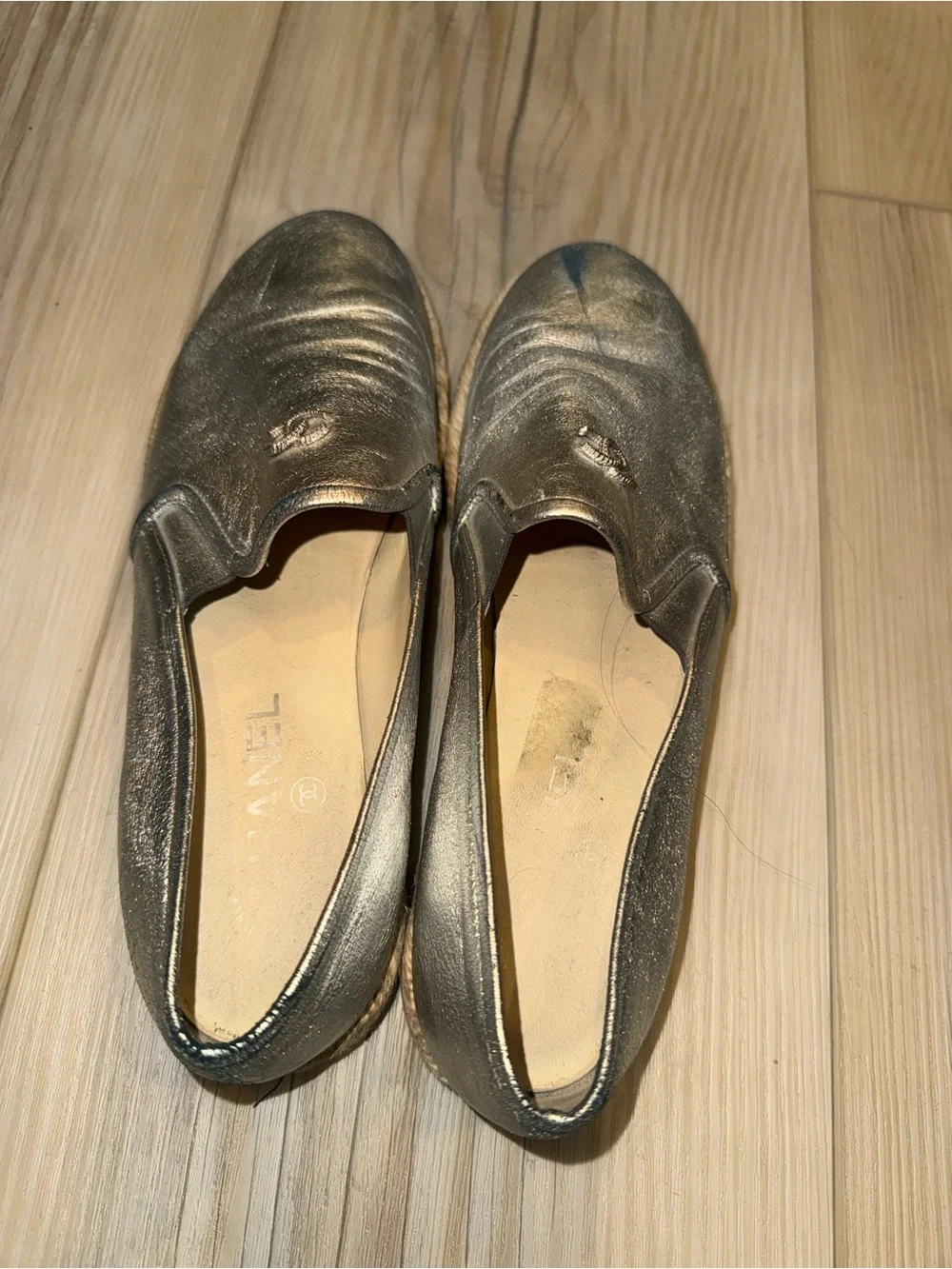 CHANEL slip espadrilles